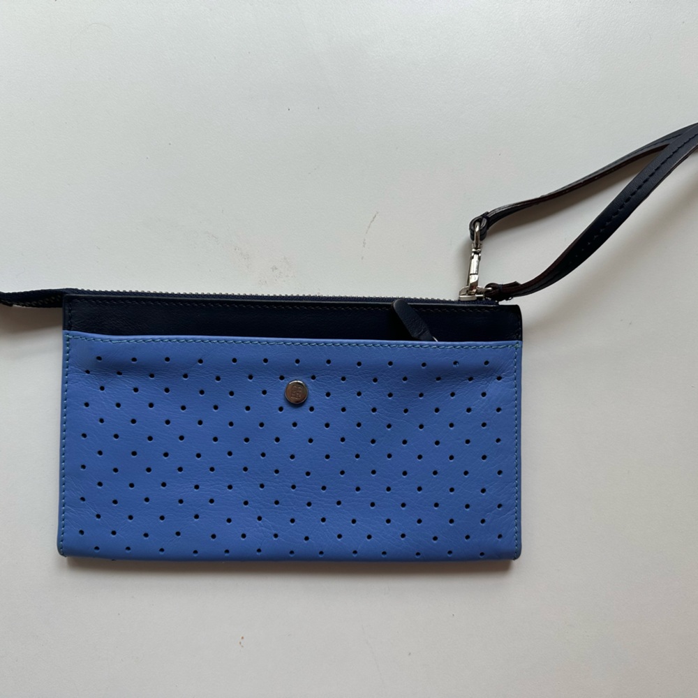 EUC - Gloria Ortiz Blue Tone Zip Wristlet